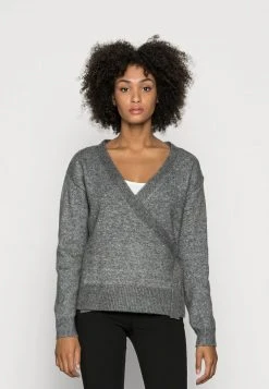 Lo mas barato 🎁 Anna Field LOOSE FIT WRAP - Jersey De Punto - Mottled Dark Grey, Mujer 👍