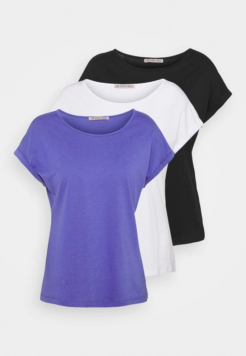 Venta express 🧨 Anna Field 3 PACK - Camiseta Básica - Black/white/blue, Mujer 🥰 8 Venta express 🧨 Anna Field 3 PACK - Camiseta Básica - Black/white/blue, Mujer 🥰 - Imagen 6