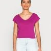 Mejor precio ⌛ Anna Field Camiseta Básica - Purple, Mujer 👍