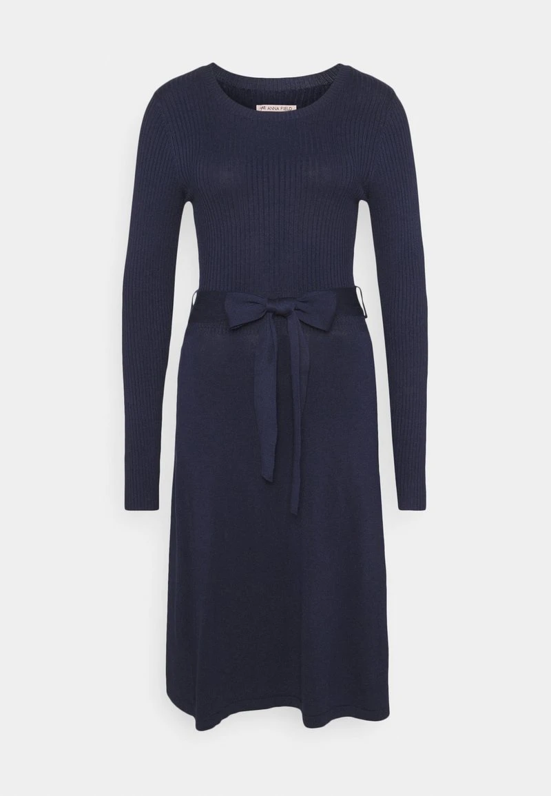 Venta al por mayor ✨ Anna Field Vestido De Punto - Dark Blue, Mujer 🎁 7 Venta al por mayor ✨ Anna Field Vestido De Punto - Dark Blue, Mujer 🎁 - Imagen 5