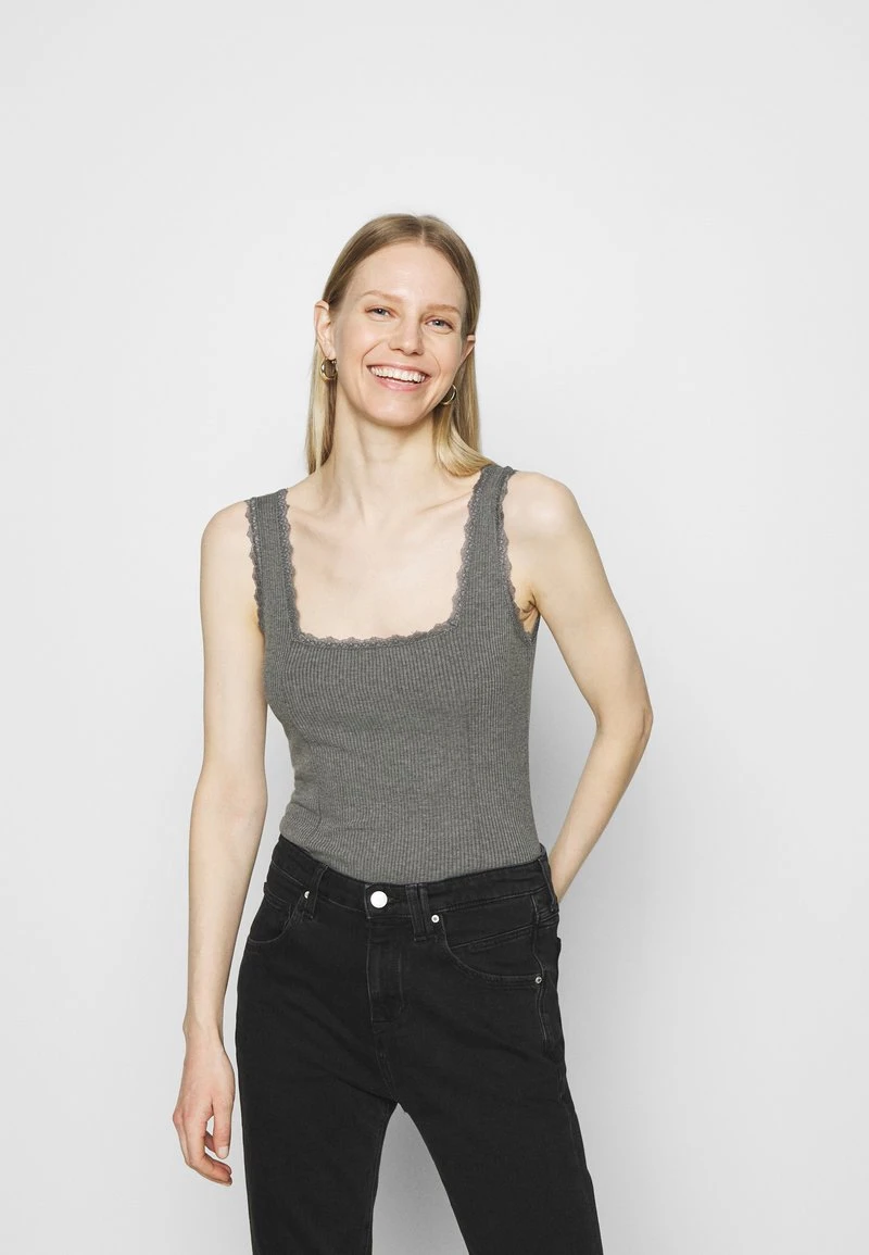 ofertas ❤️ Anna Field Top - Mottled Dark Grey, Mujer 🧨 3 ofertas ❤️ Anna Field Top - Mottled Dark Grey, Mujer 🧨