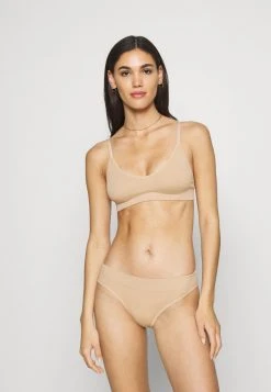 Presupuesto 🤩 Anna Field Rib Seamless Set - Top - Tan, Mujer ✔️