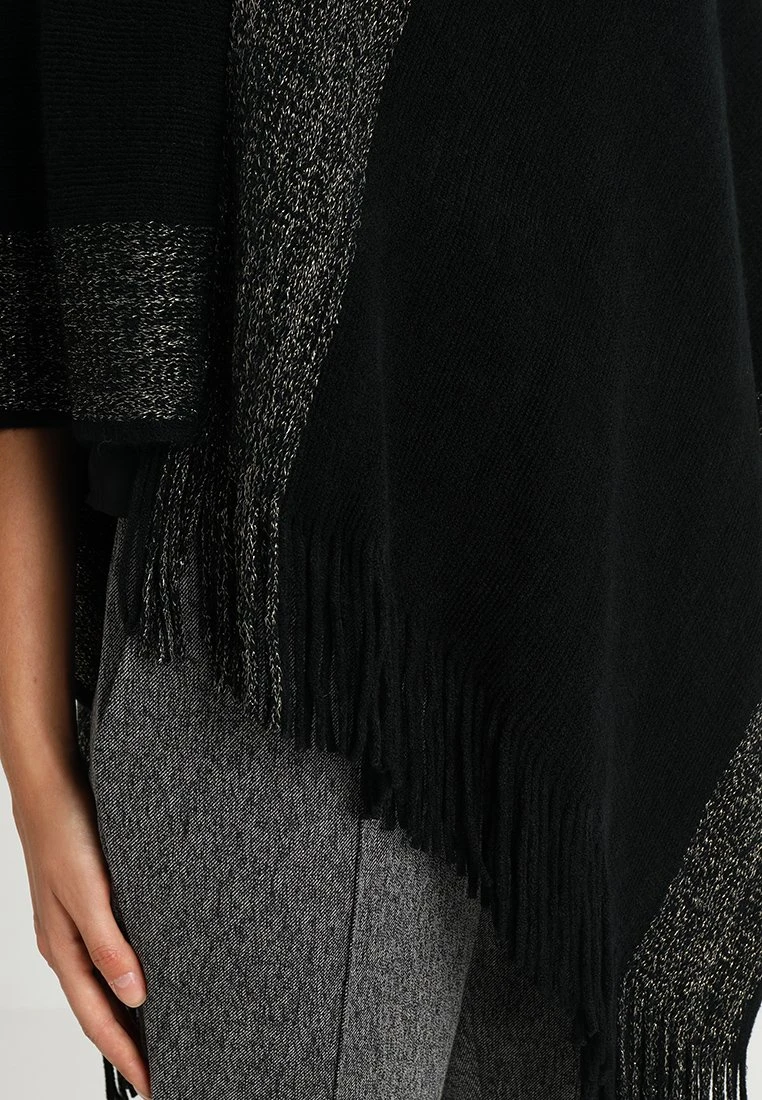 Nuevo ⭐ Anna Field Poncho - Black/gold, Mujer 🥰 6 Nuevo ⭐ Anna Field Poncho - Black/gold, Mujer 🥰 - Imagen 4