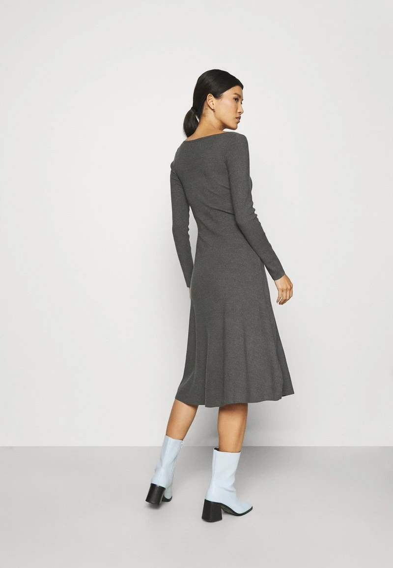Nuevo ✨ Anna Field Vestido De Punto - Mottled Dark Grey, Mujer ⭐ 5 Nuevo ✨ Anna Field Vestido De Punto - Mottled Dark Grey, Mujer ⭐ - Imagen 3