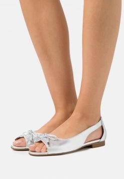Venta express ✔️ Anna Field LEATHER - Bailarinas Peeptoe - Silver, Mujer 🧨