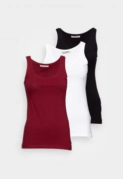 mejor venta ✔️ Anna Field BASIC TANK 3er Pack - Top - Black/white/dark Red, Mujer 🎁 -Elegancia Femenina Tienda fb9fea27dae044c09e5ef65c4206629c